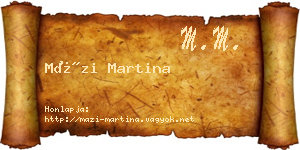 Mázi Martina névjegykártya